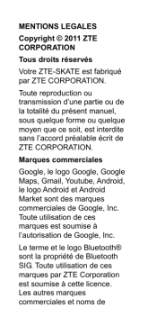 ZTE Skate modelabs Mode d'emploi