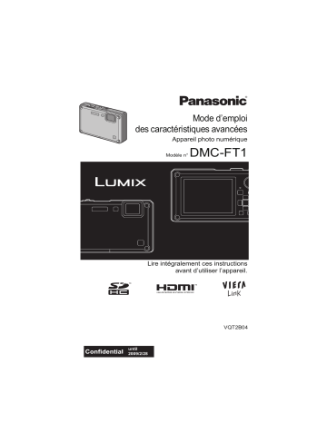 Manuel du propriétaire | Panasonic DMC-FT1 Manuel utilisateur | Fixfr