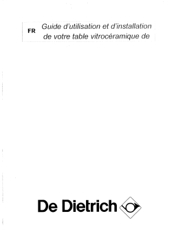 De Dietrich DTV101XE1 Manuel utilisateur