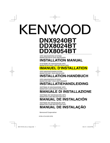 Manuel du propriétaire | Kenwood DDX8054BT Manuel utilisateur | Fixfr