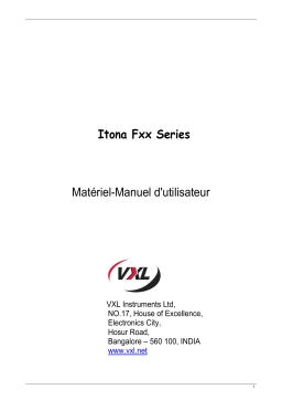 Vxl Itona F and Fd Series Mode d'emploi