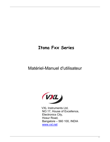 Vxl Itona F and Fd Series Mode d'emploi | Fixfr