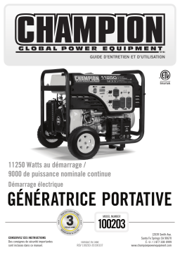 Champion Power Equipment 100203 Manuel utilisateur