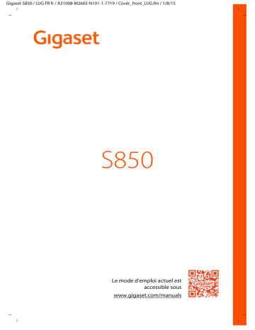 Manuel du propriétaire | Gigaset GIGASET S850 Manuel utilisateur | Fixfr