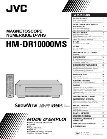 Manuel du propriétaire | JVC HM-DR10000MS Manuel utilisateur | Fixfr