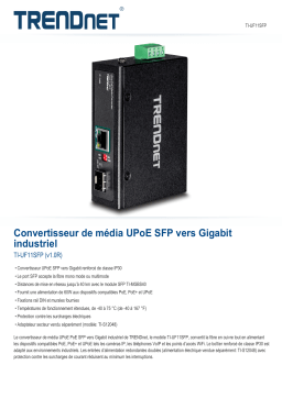 Trendnet TI-UF11SFP Industrial SFP to Gigabit UPoE Media Converter Fiche technique