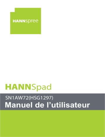 HannsPad SN1AW72 | Hannspree SN-1AW72 Mode d'emploi | Fixfr