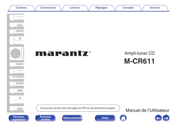 Manuel du propriétaire | Marantz HDAMP Manuel utilisateur | Fixfr