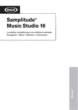 MAGIX Samplitude Music Studio 16 Manuel utilisateur