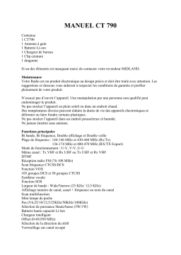 Midland CT 790 Manuel utilisateur