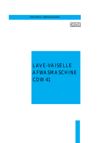 Manuel du propriétaire | CASTOR CDW41 Manuel utilisateur | Fixfr