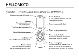 Motorola MOTO ROKR Z6 Manuel utilisateur