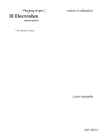 Manuel du propriétaire | ARTHUR MARTIN ASF66031 Manuel utilisateur | Fixfr