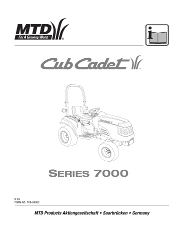 Manuel du propriétaire | MTD CUBCADET 7000 Manuel utilisateur | Fixfr