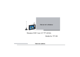 Lenco TFT-350 Manuel utilisateur