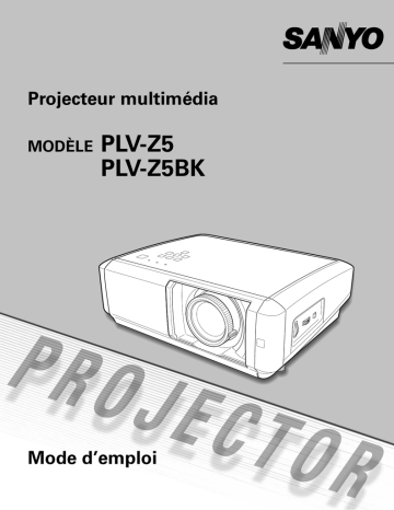 Sanyo PLV-Z5BK Manuel utilisateur | Fixfr