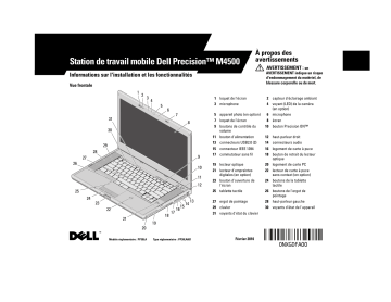 Dell Precision M4500 Guide de démarrage rapide | Fixfr