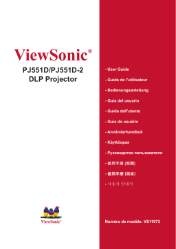 ViewSonic PJ551D Manuel utilisateur