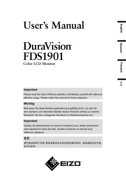 Eizo DURAVISION FDS1901 Manuel utilisateur