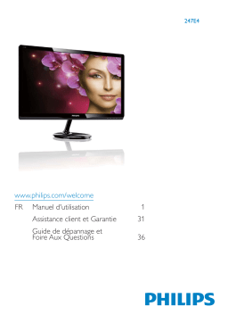 Philips 247E4LHSB Moniteur LED Manuel utilisateur