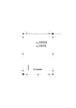 Sagem MY101X Manuel utilisateur