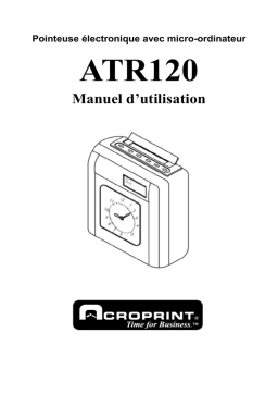 Acroprint ATR120 Manuel utilisateur