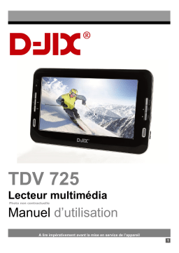 D-JIX TDV 725 Manuel utilisateur
