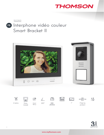 Castorama Interphone vidéo couleur Thomson Smart Bracket II Manuel utilisateur | Fixfr