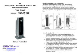 PUR LINE HEATY 108 Manuel utilisateur