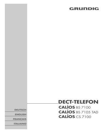 Manuel du propriétaire | Grundig CALÍOS CS 7100 Manuel utilisateur | Fixfr