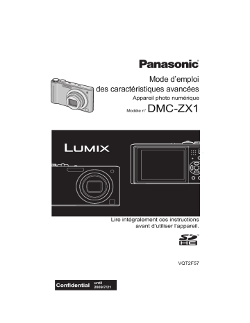 Manuel du propriétaire | Panasonic LUMIX DMC-ZX1 Manuel utilisateur | Fixfr