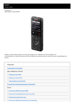 Sony ICD UX570 Manuel utilisateur