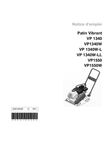 VP1340W-LF | VP1340W-LL | VP1340W-L | VP1340W | VP1340 | Wacker Neuson VP1550W Single direction Vibratory Plate Manuel utilisateur | Fixfr