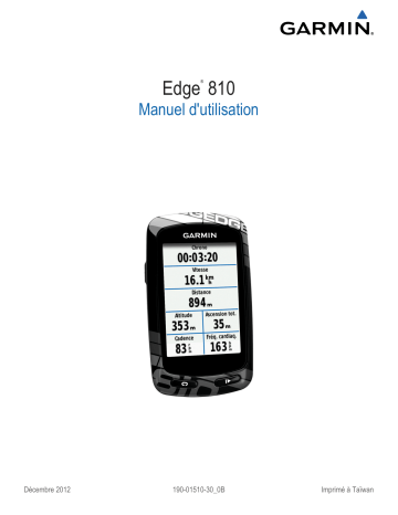 Garmin Edge 810 Mode d'emploi | Fixfr