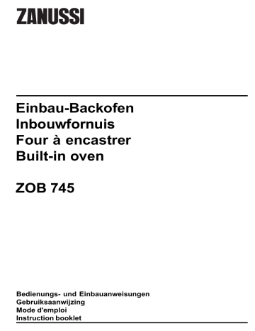 Manuel du propriétaire | Zanussi ZOB745QXR Manuel utilisateur | Fixfr