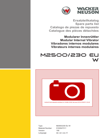 M2500/230 EU W | Wacker Neuson M2500/230 EU Modular Internal Vibrator Manuel utilisateur | Fixfr