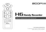 ZOOM H6 Manuel Suppl&eacute;mentaire | Chat IA &amp; PDF