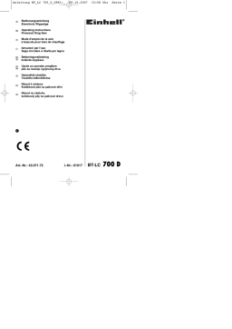 EINHELL BT-LC 700 D Manuel utilisateur
