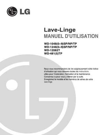 Manuel du propriétaire | LG WD-485TP Lave-linge Manuel utilisateur | Fixfr