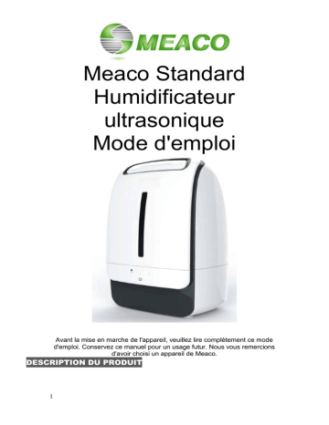 Meaco MeacoMist Standard Manuel utilisateur | Fixfr