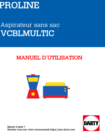 Manuel du propriétaire | Proline VCBLMULTIC Manuel utilisateur | Fixfr