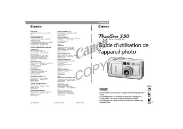 Mode d'emploi | Canon PowerShot S50 Manuel utilisateur | Fixfr