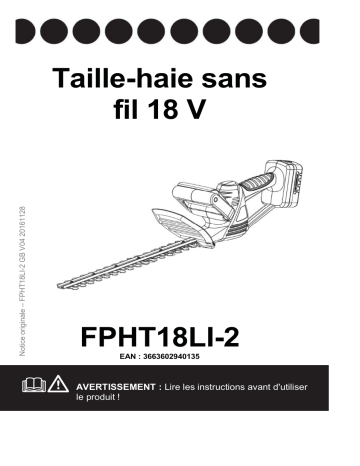 Castorama Taille-haie sans fil sur batterie 18V 46 cm Mode d'emploi | Fixfr