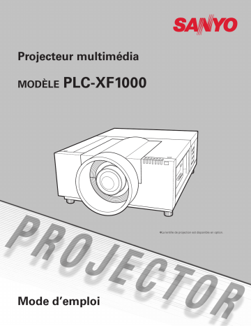 Manuel du propriétaire | Sanyo PLC-XF1000 Manuel utilisateur | Fixfr