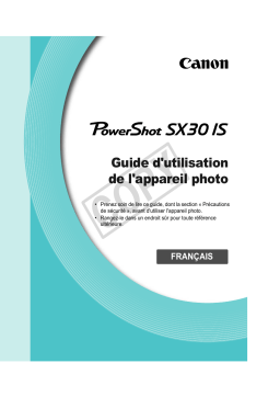 Canon PowerShot SX30 IS Manuel utilisateur