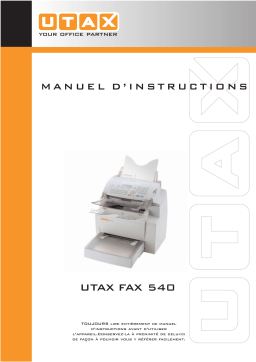 Utax FAX 540 Fax System Manuel utilisateur