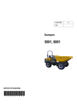 Wacker Neuson 6001 Wheel dumper Manuel utilisateur