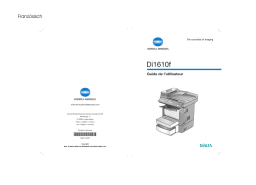 Konica Minolta DI1610 Manuel utilisateur