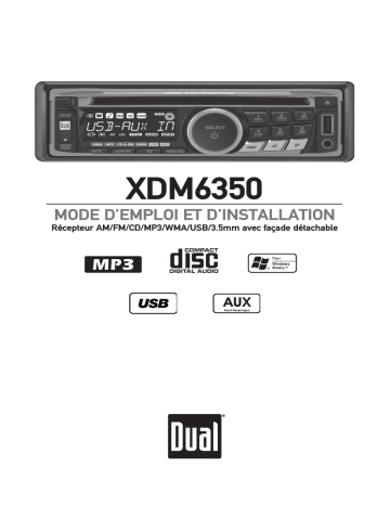 Manuel du propriétaire | Dual XDM6350 Manuel utilisateur | Fixfr