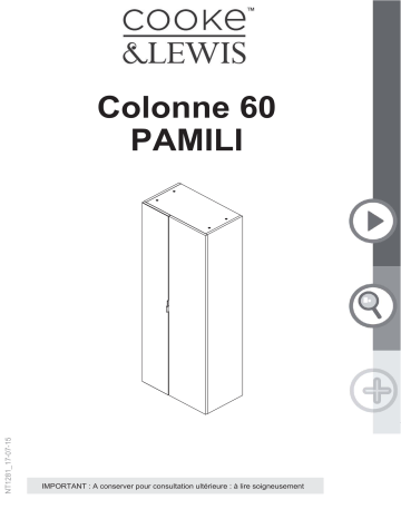 Cooke & Lewis Pamili 60 cm Mode d'emploi | Fixfr